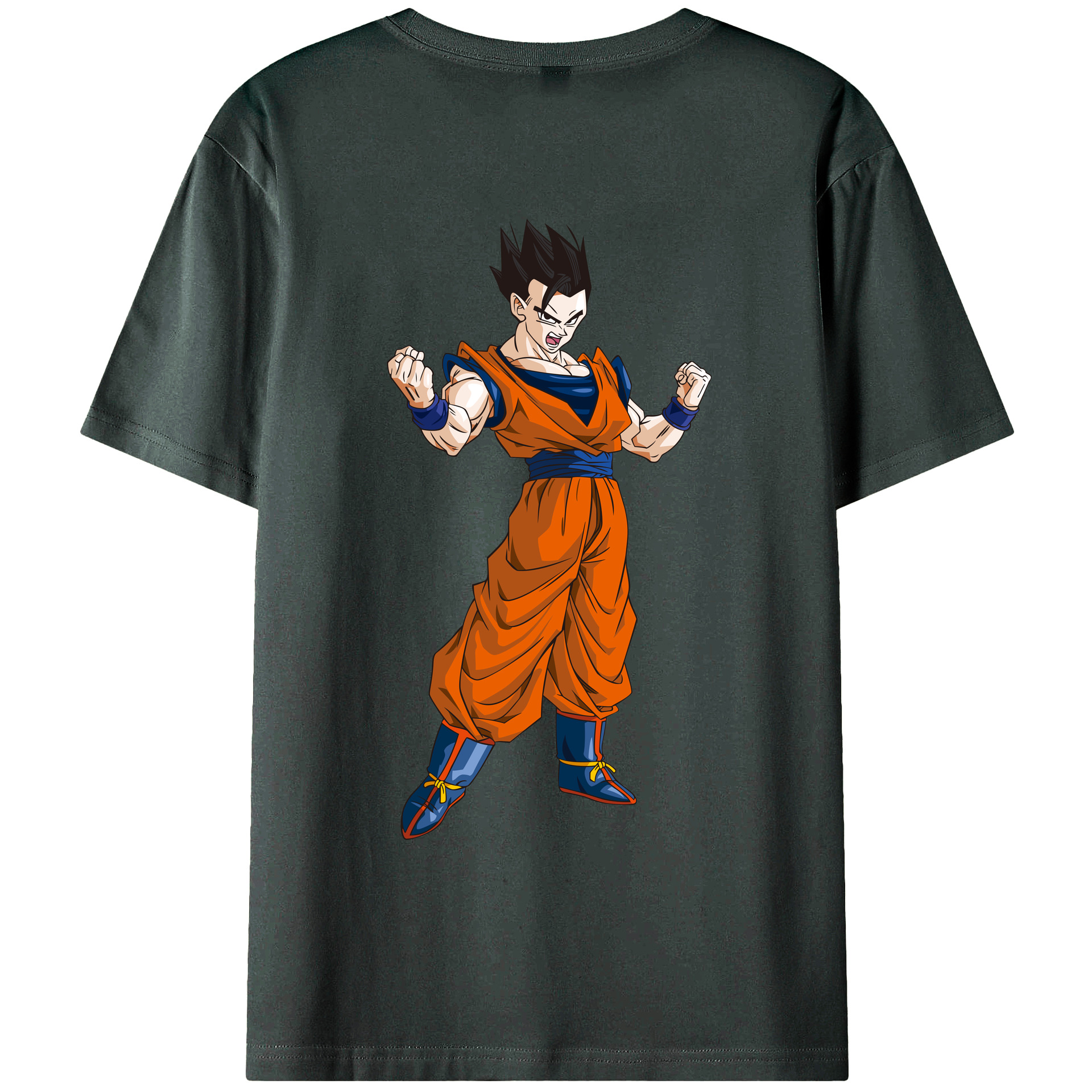 （画像用） ドラゴンボール 孫 悟飯（そんごはん）DRAGON BALL Son Gohan 綿100％ メンズ半袖Tシャツ（バックプリント） 通気性